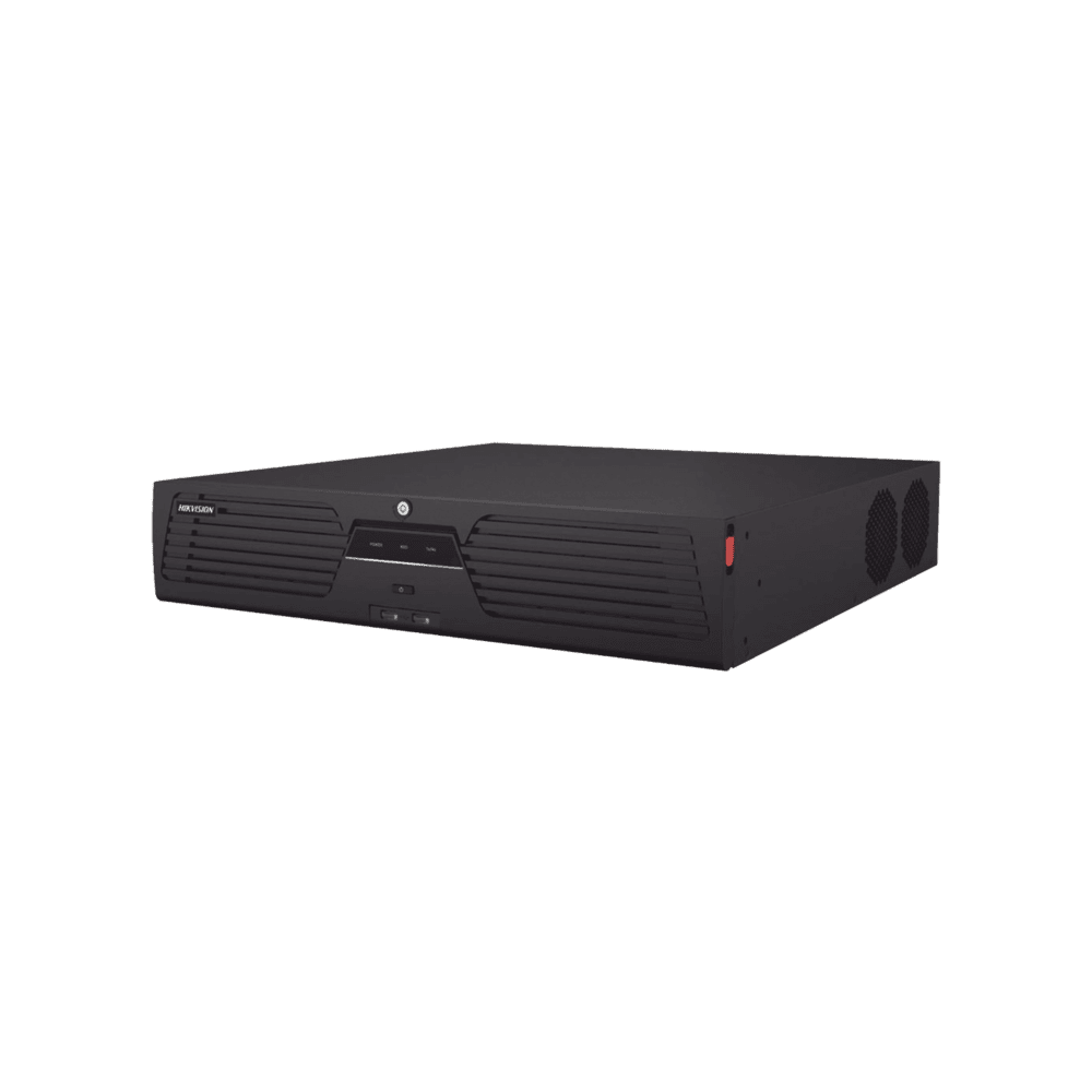 [Doble Poder de Decodificación] NVR 32 Megapixel (8K) / 128 Canales IP / AcuSense / ANPR / Conteo de Personas / Heat Map / 8 Bahías de Disco Duro / 2 Tarjetas de Red / Soporta RAID con Hot Swap / 2 HDMI en 8K / Soporta POS / Alarmas I/O
