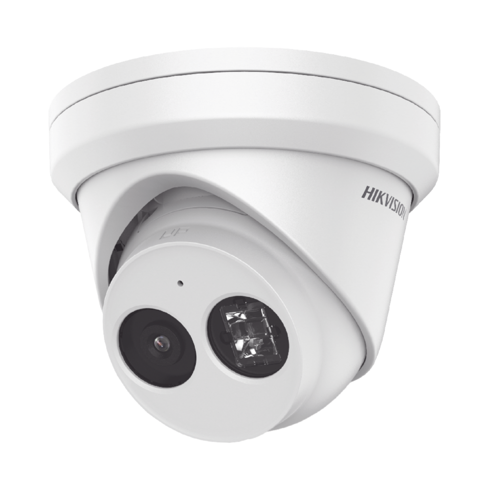 Turret IP 6 Megapixel / Lente 2.8 mm / 30 mts IR EXIR /Exterior IP66 / WDR 120 dB / PoE / ACUSENSE (Evita Falsas Alarmas) / Micrófono Integrado / Metal  / MicroSD / ONVIF